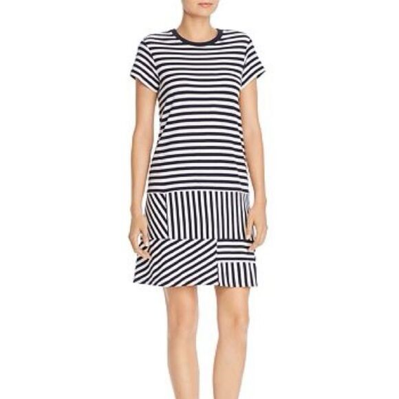 ATM Anthony Thomas Melillo Pique Striped T-Shirt Dress Stripped Size Small - Picture 2 of 11